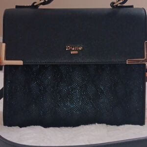 Dune London Black and Gold Crossbody Bag
